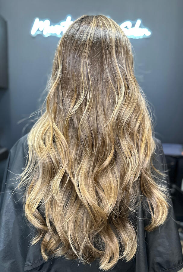 Natural looking balayage, lived in hair, lived in hair color, lived-in hair, blonde balayage, balayage specialist, Euless hairstylist, Bedford hairstylist